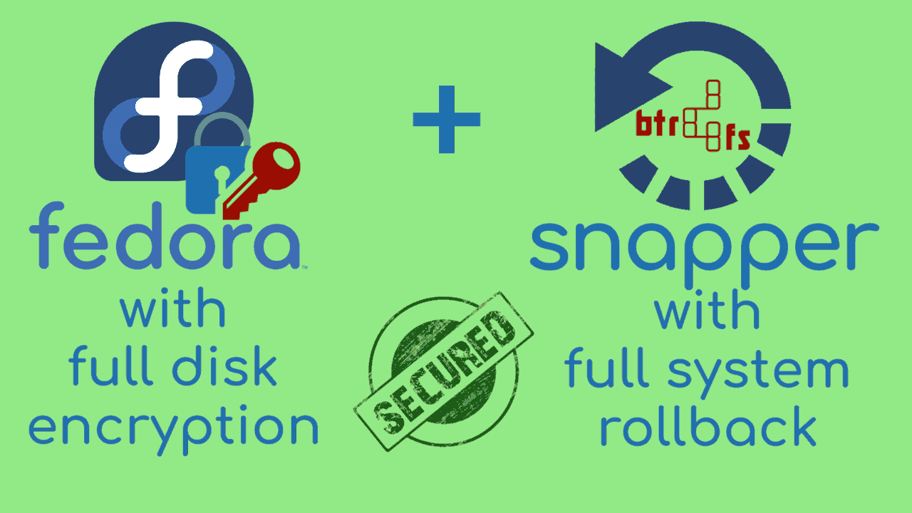 Install Fedora with LUKS Full Disk Encryption and Snapper with Full System Rollback Feature Image