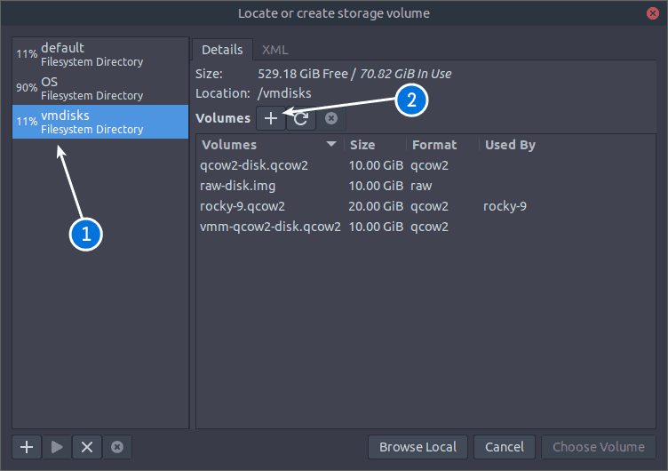 Create and Manage Storage Pools and Volumes in KVM Create New VM Volume