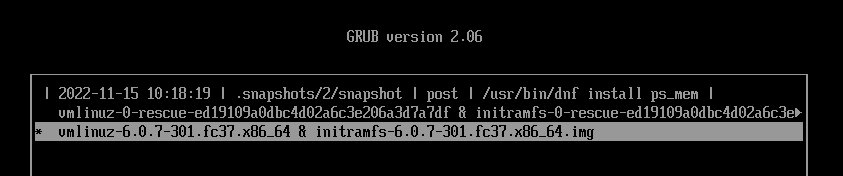 Install Fedora 37 with Snapper and Grub-Btrfs Snapshot Latest