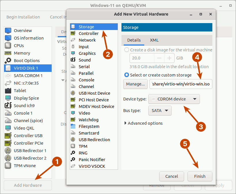 How to Properly Install a Windows 11 Virtual Machine on KVM - CDROM 2