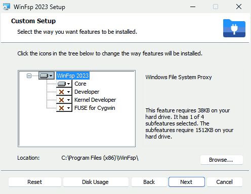 Share Files Between the KVM Host and Windows Guest Using Virtiofs - Install WinFsp