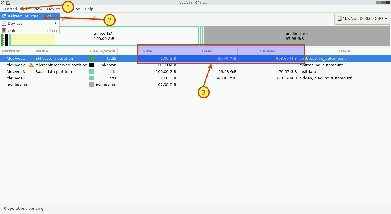 Dual-boot Windows 11 and Ubuntu - GParted Enlarge ESP After