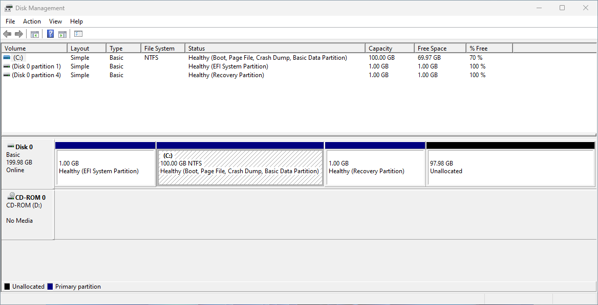 Dual-boot Windows 11 and Ubuntu - Disk Management