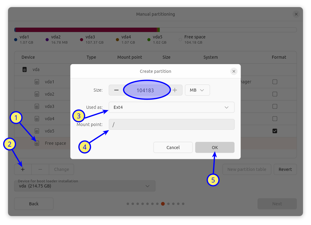 Dual-boot Windows 11 and Ubuntu - Ubuntu Create Ubuntu Partition