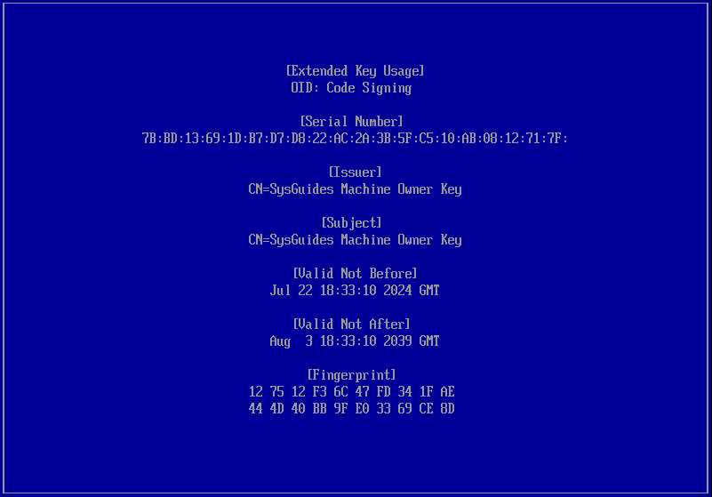 Dual-boot Windows 11 and Ubuntu - MOK View Certificate